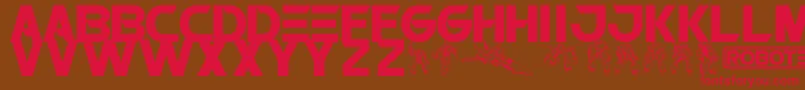Robatech Font – Red Fonts on Brown Background