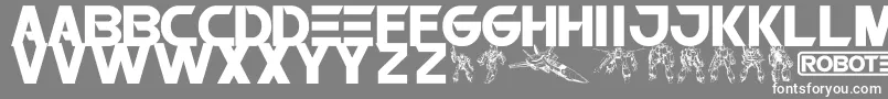 フォントRobatech – 灰色の背景に白い文字