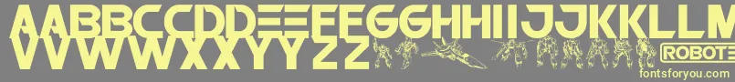 Robatech Font – Yellow Fonts on Gray Background