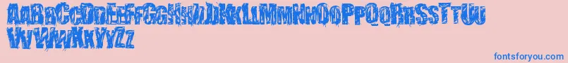StressberatDistort Font – Blue Fonts on Pink Background