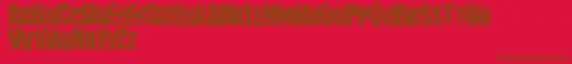 StressberatDistort Font – Brown Fonts on Red Background
