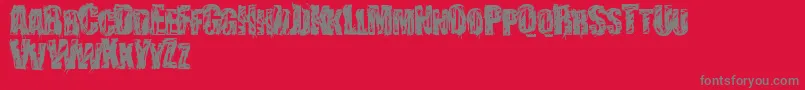 StressberatDistort Font – Gray Fonts on Red Background