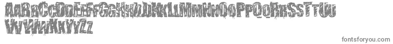 StressberatDistort-Schriftart – Graue Schriften auf weißem Hintergrund