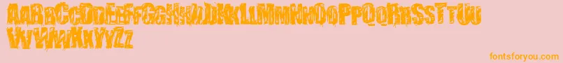 StressberatDistort Font – Orange Fonts on Pink Background
