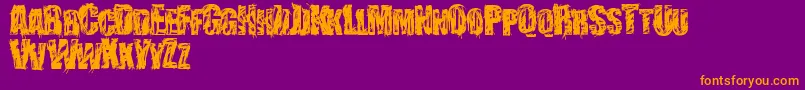 StressberatDistort Font – Orange Fonts on Purple Background