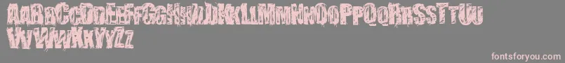 StressberatDistort Font – Pink Fonts on Gray Background