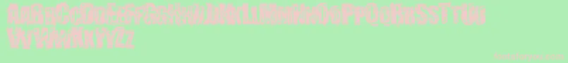 StressberatDistort Font – Pink Fonts on Green Background