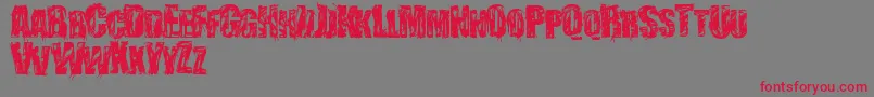 Шрифт StressberatDistort – красные шрифты на сером фоне