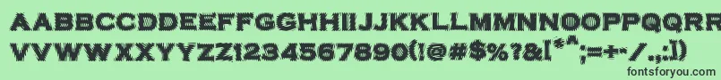VtcbadplatingRegular Font – Black Fonts on Green Background
