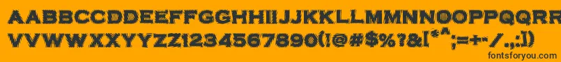 VtcbadplatingRegular Font – Black Fonts on Orange Background