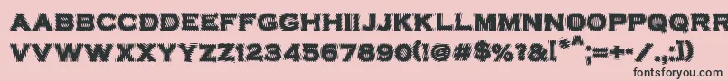 VtcbadplatingRegular Font – Black Fonts on Pink Background