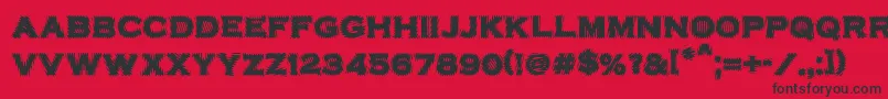 VtcbadplatingRegular Font – Black Fonts on Red Background