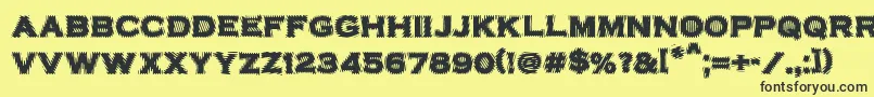 VtcbadplatingRegular Font – Black Fonts on Yellow Background