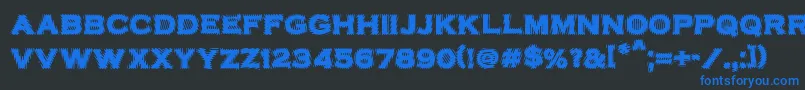 VtcbadplatingRegular Font – Blue Fonts on Black Background