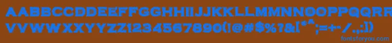 VtcbadplatingRegular Font – Blue Fonts on Brown Background