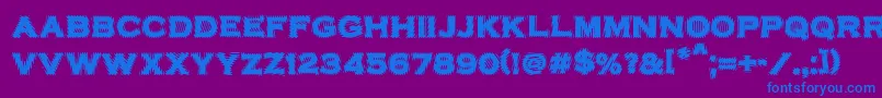 VtcbadplatingRegular Font – Blue Fonts on Purple Background