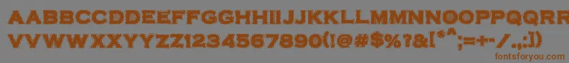 VtcbadplatingRegular Font – Brown Fonts on Gray Background