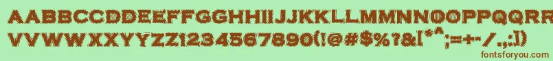 VtcbadplatingRegular Font – Brown Fonts on Green Background