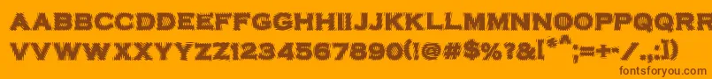 VtcbadplatingRegular Font – Brown Fonts on Orange Background