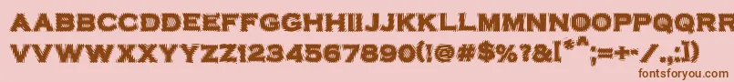 VtcbadplatingRegular Font – Brown Fonts on Pink Background