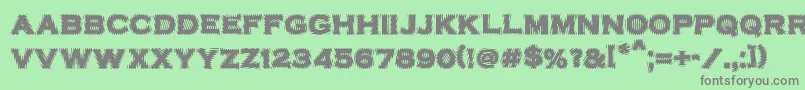 VtcbadplatingRegular Font – Gray Fonts on Green Background
