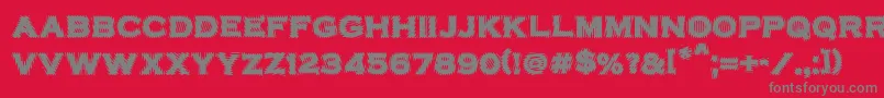 VtcbadplatingRegular Font – Gray Fonts on Red Background