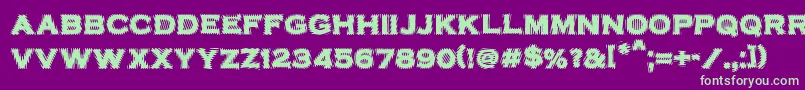 VtcbadplatingRegular Font – Green Fonts on Purple Background