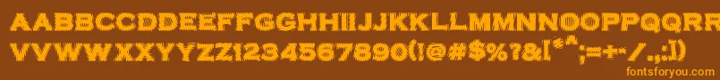 VtcbadplatingRegular Font – Orange Fonts on Brown Background