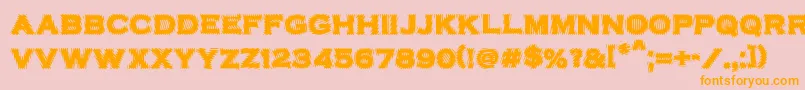 VtcbadplatingRegular Font – Orange Fonts on Pink Background