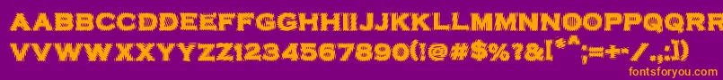 VtcbadplatingRegular Font – Orange Fonts on Purple Background