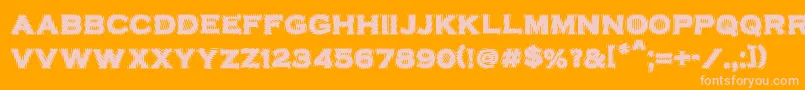 VtcbadplatingRegular Font – Pink Fonts on Orange Background
