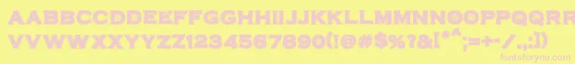VtcbadplatingRegular Font – Pink Fonts on Yellow Background