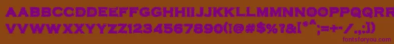VtcbadplatingRegular Font – Purple Fonts on Brown Background