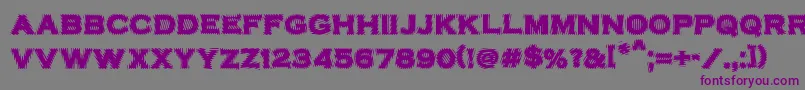 VtcbadplatingRegular Font – Purple Fonts on Gray Background