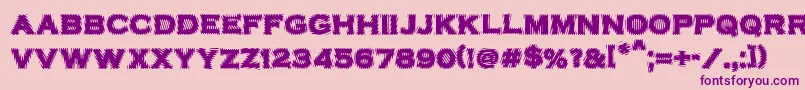 VtcbadplatingRegular Font – Purple Fonts on Pink Background
