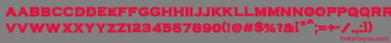 VtcbadplatingRegular Font – Red Fonts on Gray Background