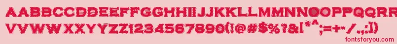 フォントVtcbadplatingRegular – ピンクの背景に赤い文字