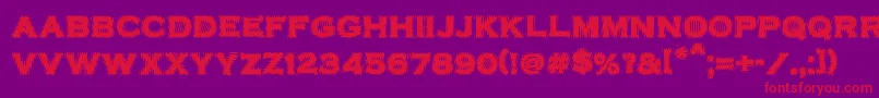 VtcbadplatingRegular Font – Red Fonts on Purple Background