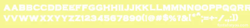 VtcbadplatingRegular Font – White Fonts on Yellow Background