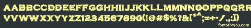 VtcbadplatingRegular Font – Yellow Fonts on Black Background