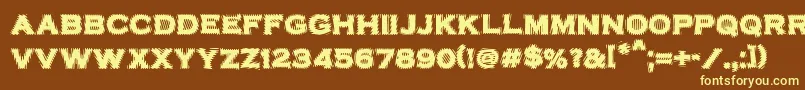 VtcbadplatingRegular Font – Yellow Fonts on Brown Background
