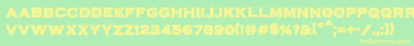 VtcbadplatingRegular Font – Yellow Fonts on Green Background