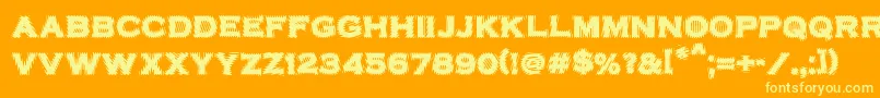 VtcbadplatingRegular Font – Yellow Fonts on Orange Background