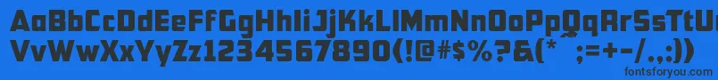 フォントCfb1AmericanPatriotNormal – 黒い文字の青い背景
