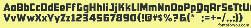 Cfb1AmericanPatriotNormal-Schriftart – Schwarze Schriften auf gelbem Hintergrund