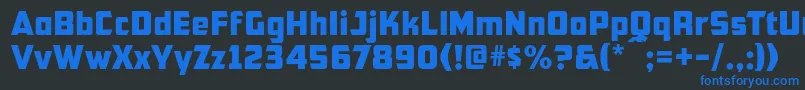 Шрифт Cfb1AmericanPatriotNormal – синие шрифты на чёрном фоне