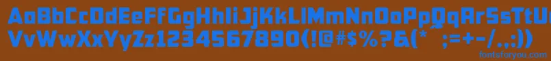 フォントCfb1AmericanPatriotNormal – 茶色の背景に青い文字