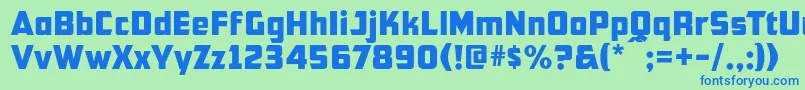 Cfb1AmericanPatriotNormal Font – Blue Fonts on Green Background