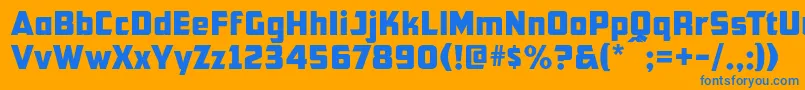 Cfb1AmericanPatriotNormal Font – Blue Fonts on Orange Background