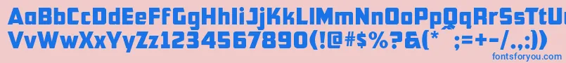 フォントCfb1AmericanPatriotNormal – ピンクの背景に青い文字